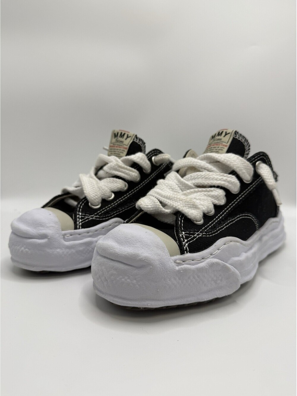Maison Mihara Yasuhiro MMY Hank OG Sole Canvas Low Black Sz Euro 37 US Women 6